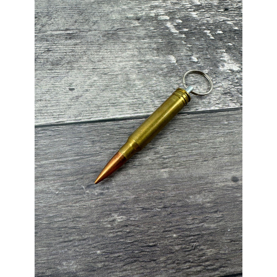 338 Winchester Magnum Brass Bullet Keychain
