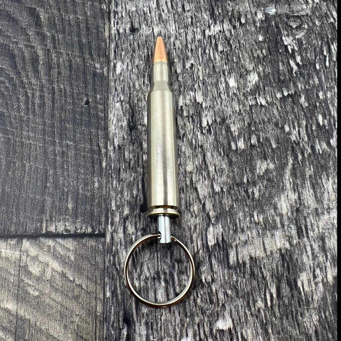 270 Winchester Nickle Case Bullet Keychain