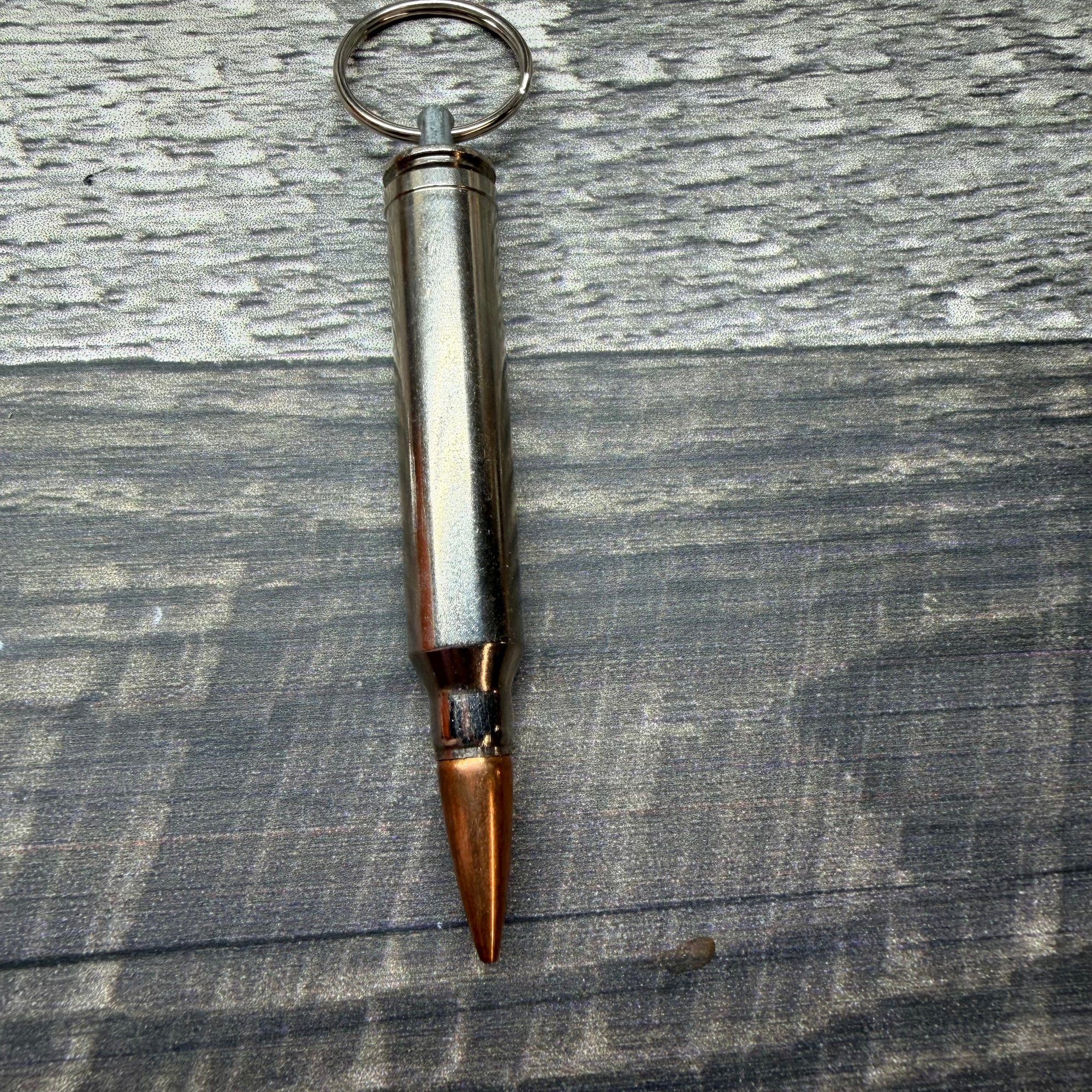300 Winchester Magnum Nickle Bullet Keychains