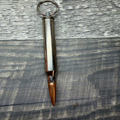 300 Winchester Magnum Nickle Bullet Keychains