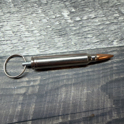 300 Winchester Magnum Nickle Bullet Keychains