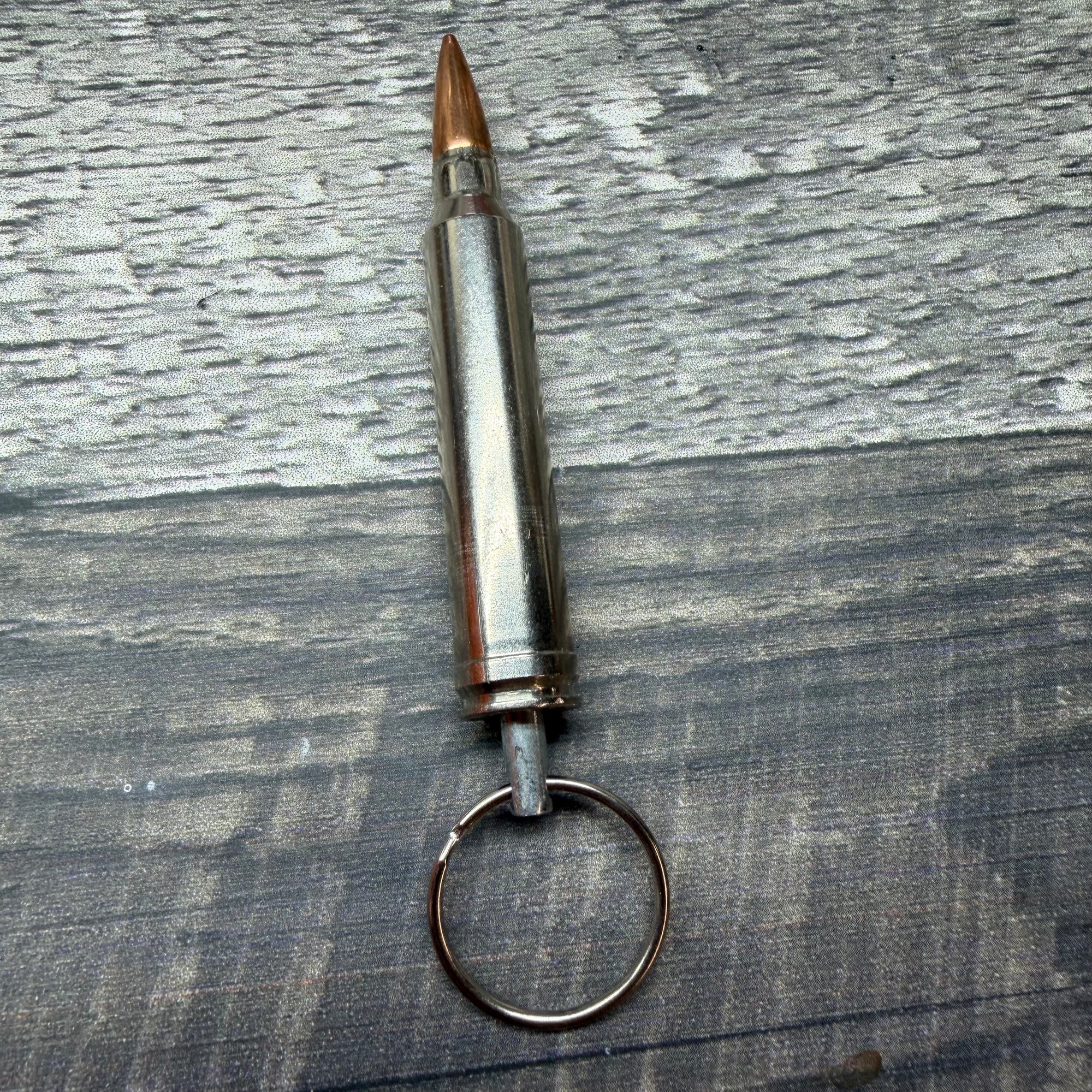 300 Winchester Magnum Nickle Bullet Keychains