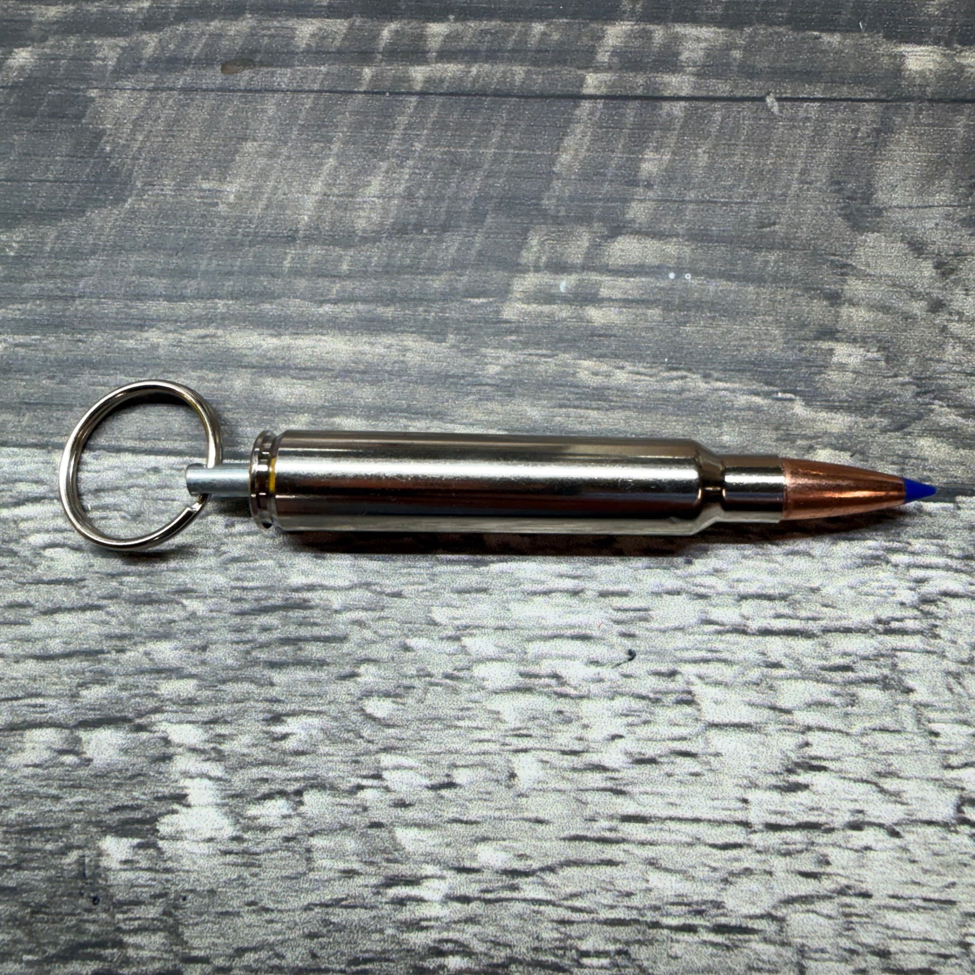 338 Remington Ultra Magnum Bullet Keychain