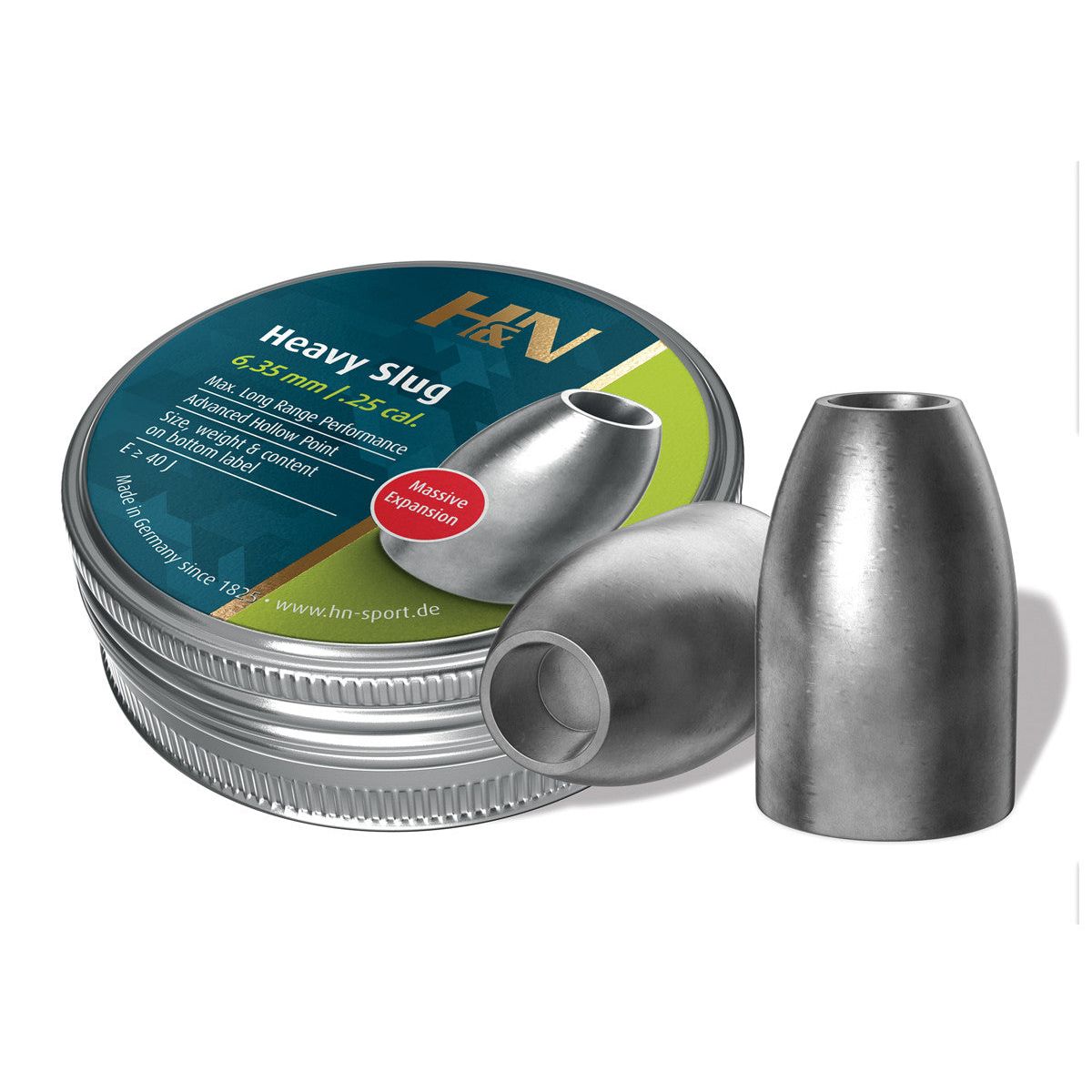 H&N Slug HP Heavy .250 Cal 44 Grains (HAN-PL-189)