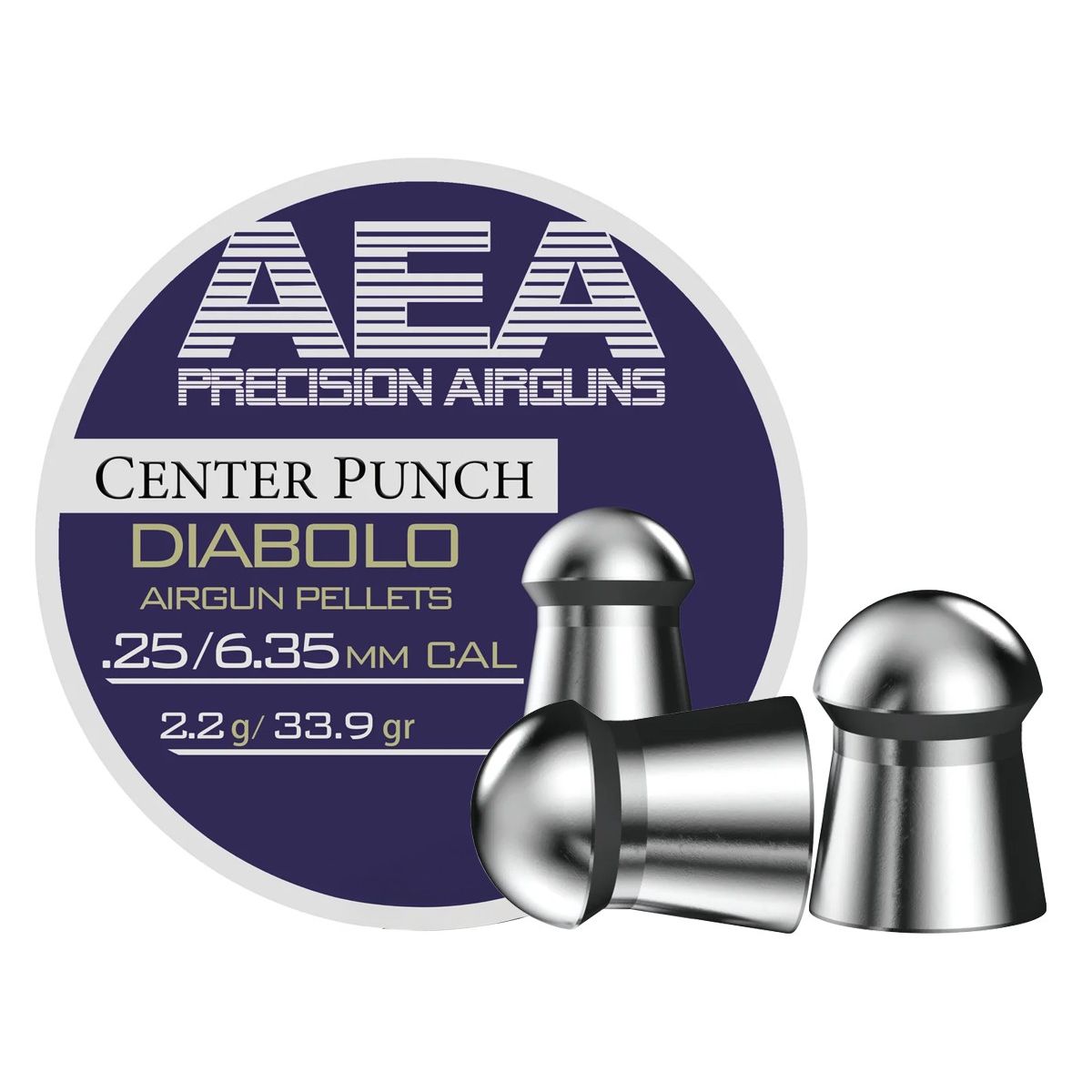 AEA Precision Center Punch Diabolo .25 Cal 33.9gr (AEA-PL-006)