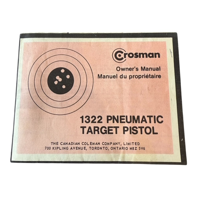 Crosman 1322 Owners manual
