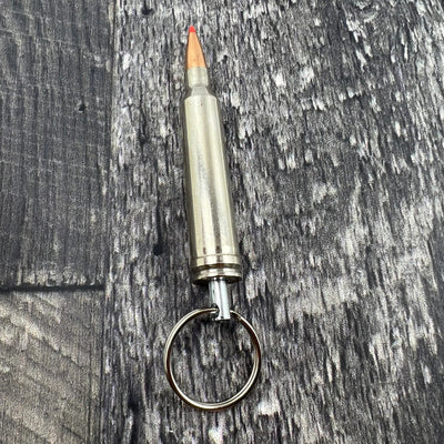 7mm Remington Magnum Bullet Nickle Keychain
