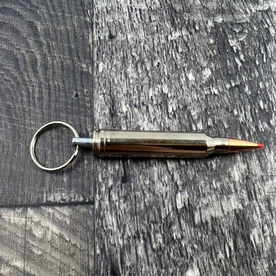 7mm Remington Magnum Bullet Nickle Keychain