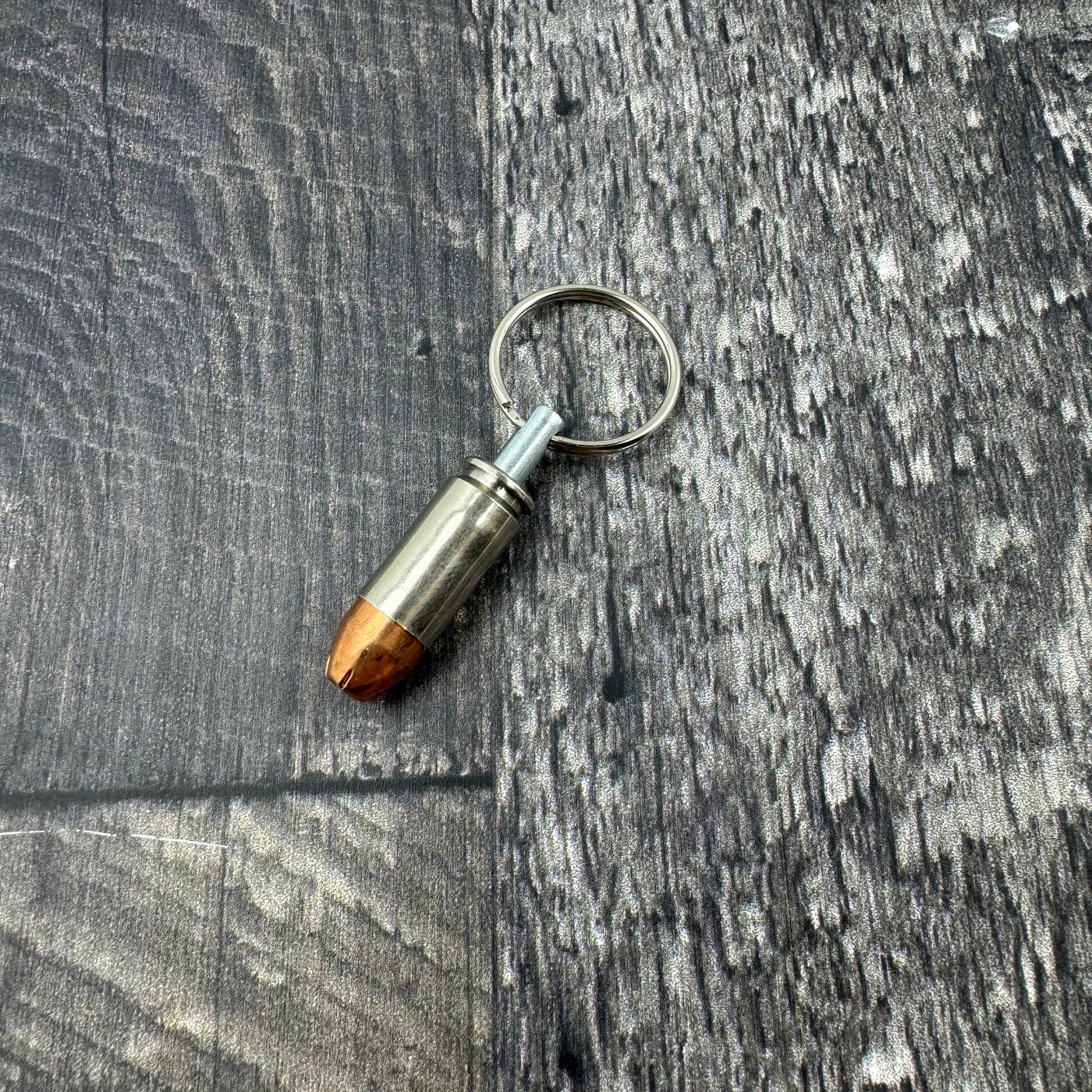 40 S&W Bullet Nickle Keychain
