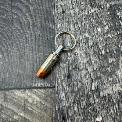 40 S&W Bullet Nickle Keychain