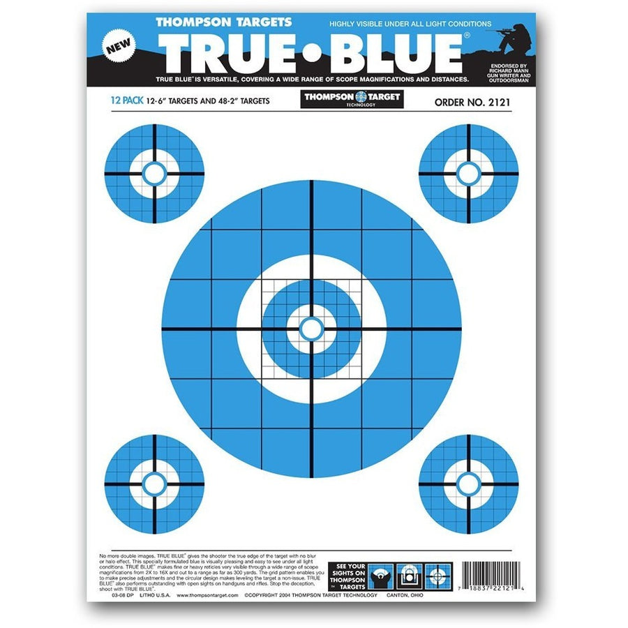 True Blue 9"X12" Paper Shooting Targets - 12 Pack (2121) (TMP-TR-005)