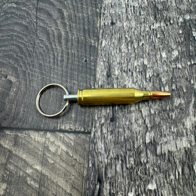 243 Winchester Brass Bullet Keychain