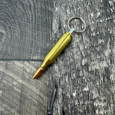 243 Winchester Brass Bullet Keychain