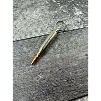 243 Winchester Nickle Bullet Keychain