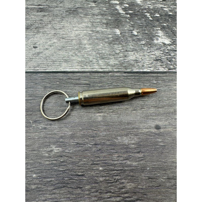 243 Winchester Nickle Bullet Keychain