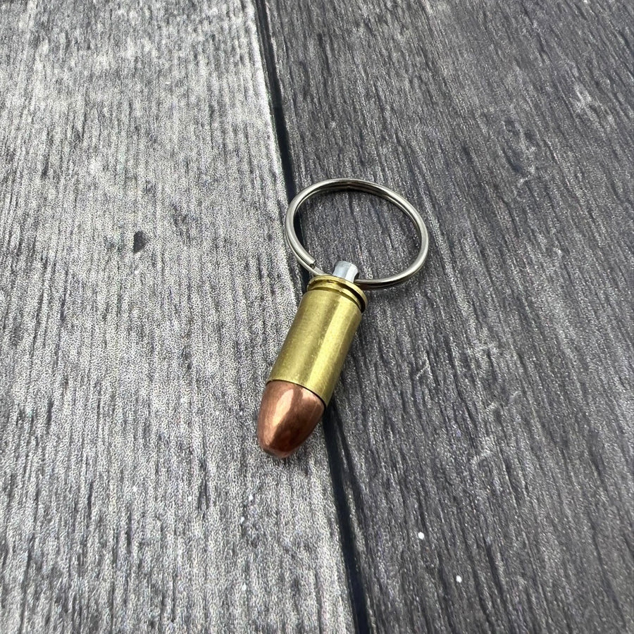 9mm Luger Brass key chains