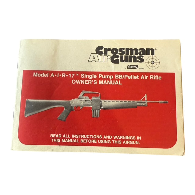 Crosman AIR-17 Owners manual