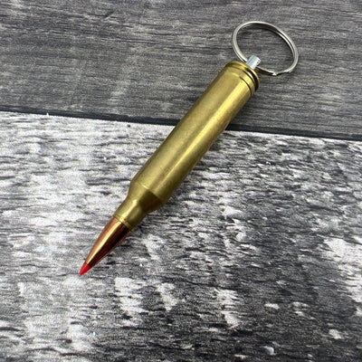 7mm Remington Magnum Bullet Brass Keychain