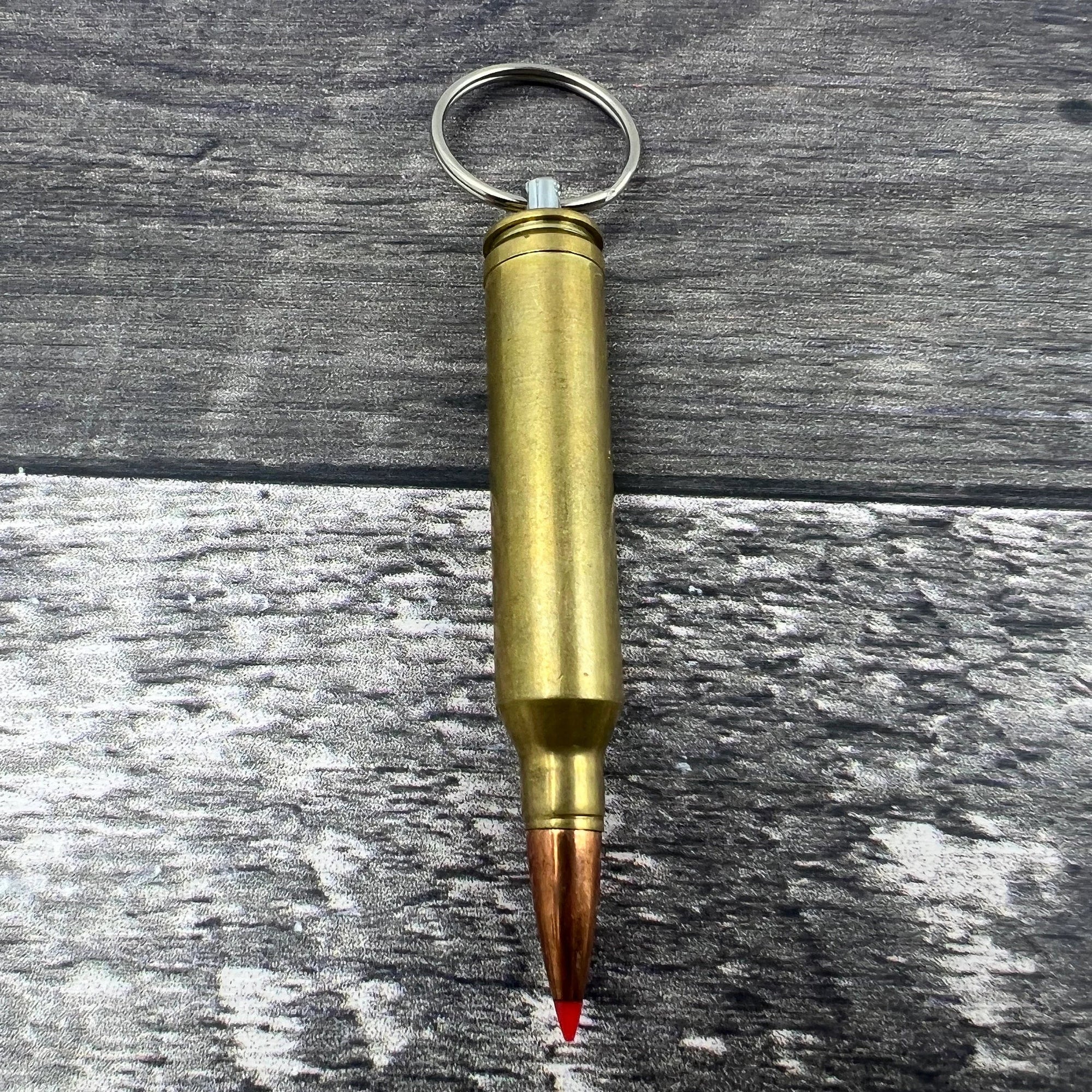 7mm Remington Magnum Bullet Brass Keychain
