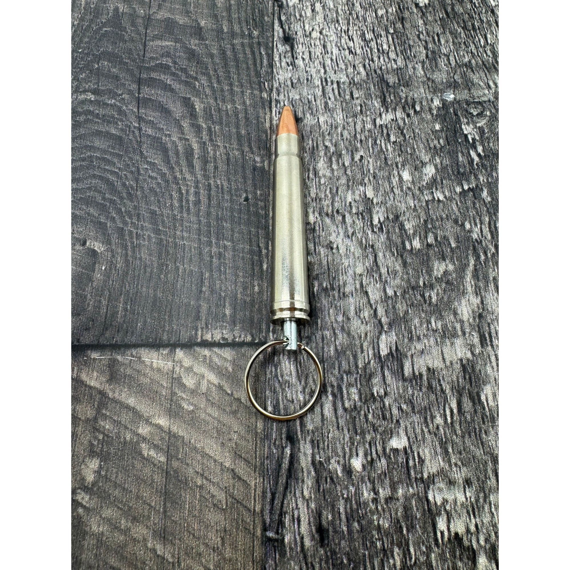 375 H&H Magnum Nickle Bullet Keychains