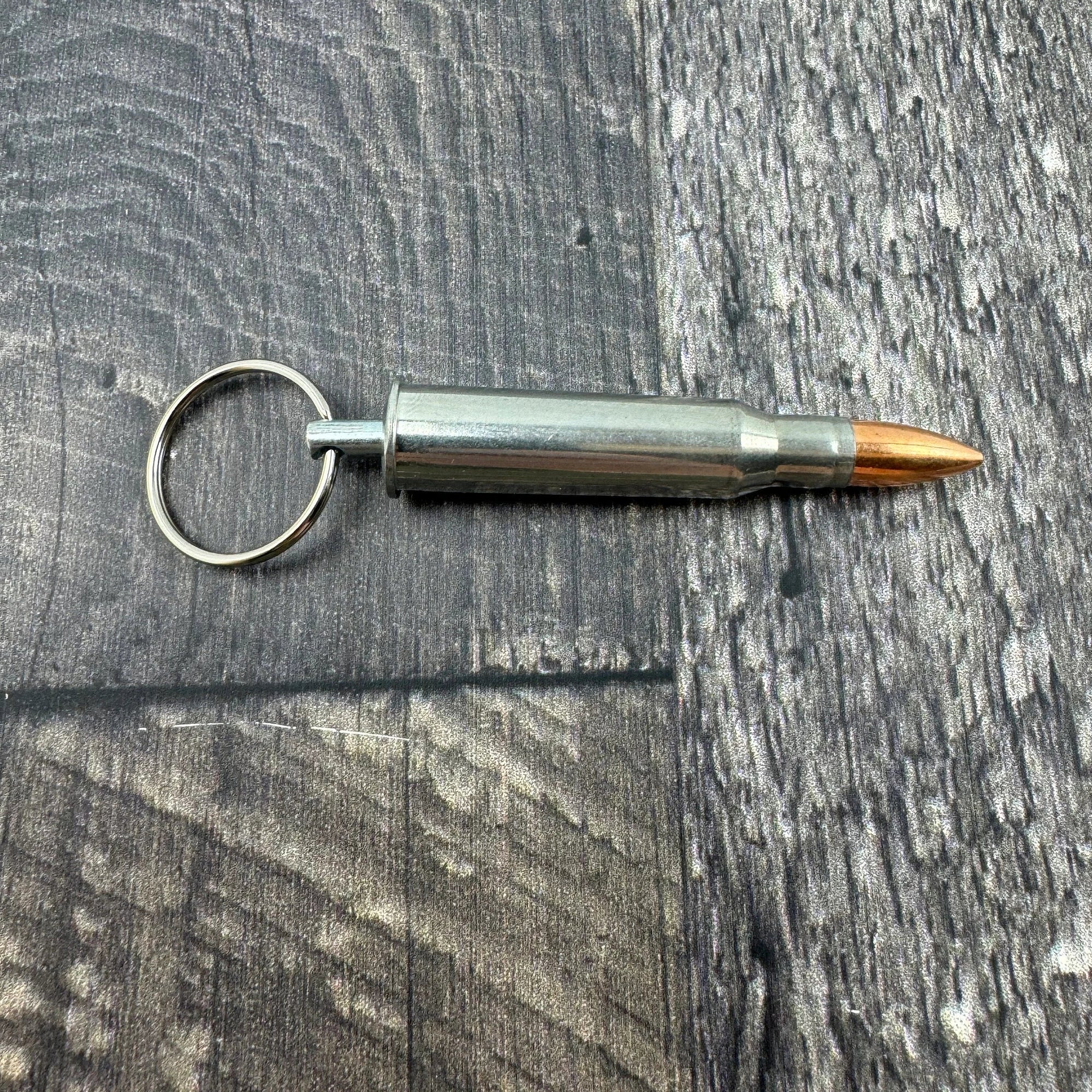 7.62x54r Bullet Polished Steel Keychains