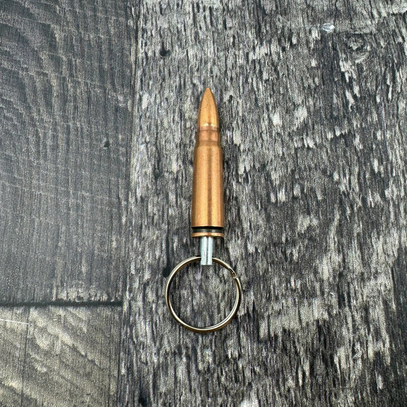 7.62x39 Bullet Copper Washed Steel Keychain