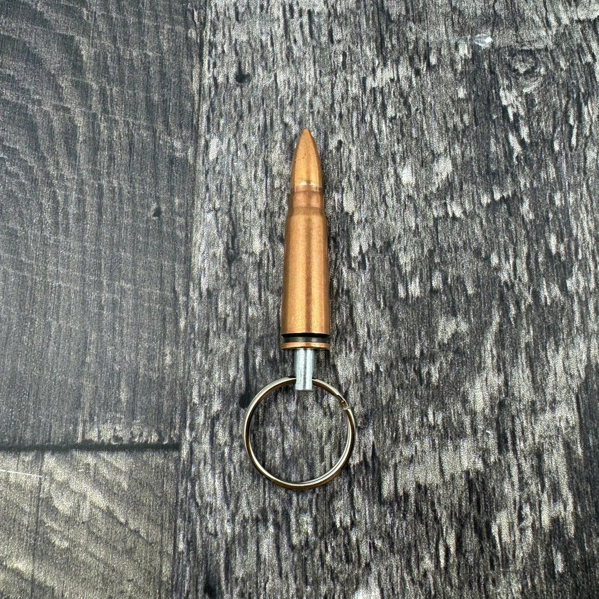 7.62x39 Bullet Copper Washed Steel Keychain