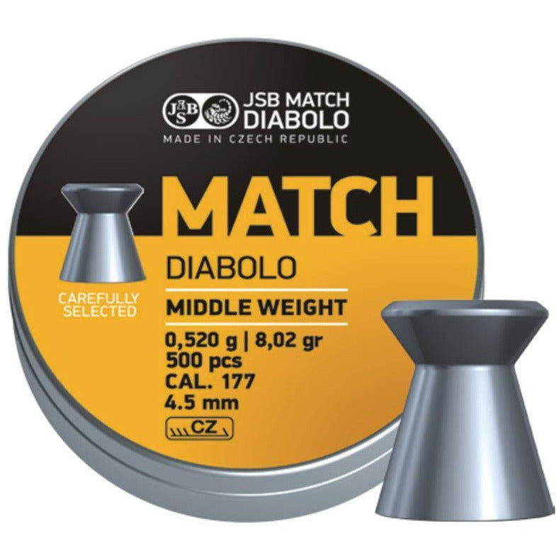Yellow Match Middle Weight 4.49 mm .177 (JSB-PL-054)