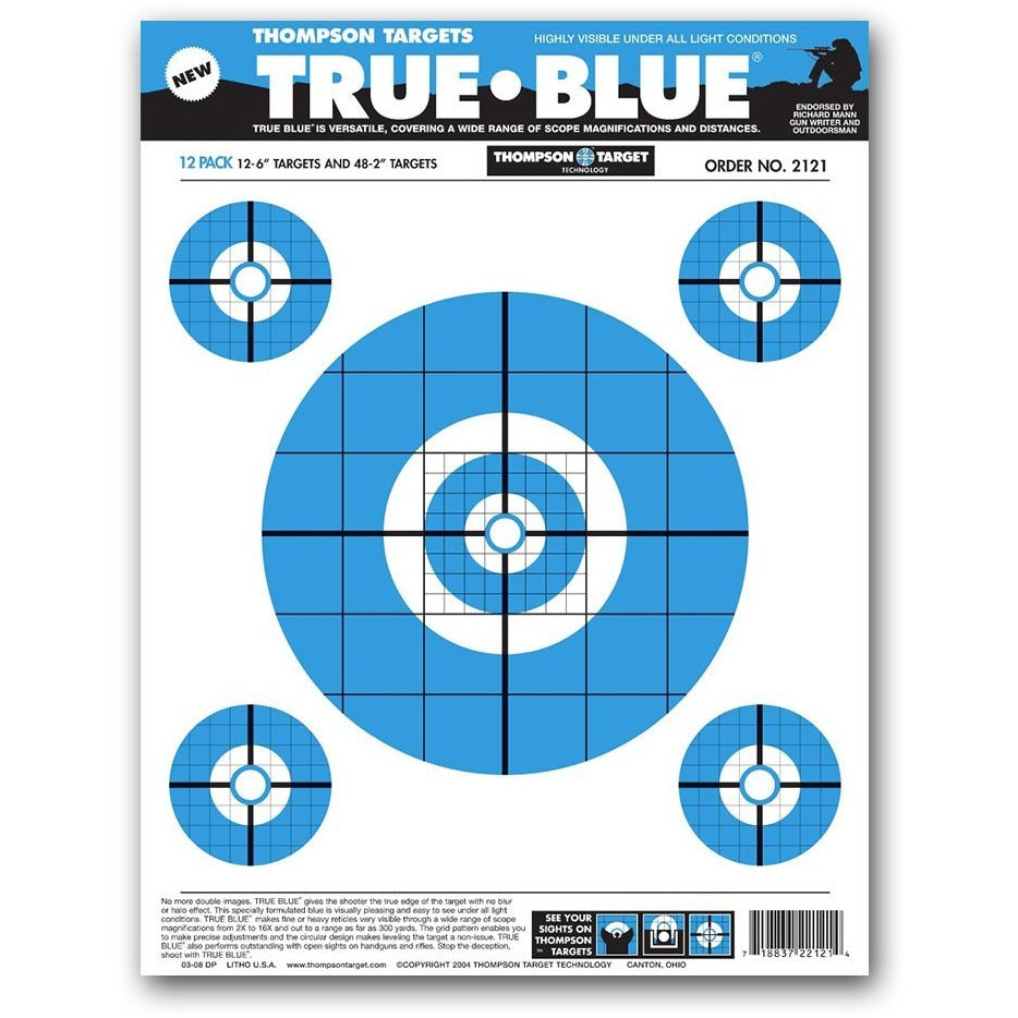 True Blue 9"X12" Paper Shooting Targets - 12 Pack (2121) (TMP-TR-005)