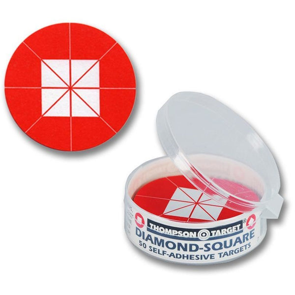 Stick-Um-Up Diamond Square Red 2.25" Peel & Stick Targets - 50 Pack (5270) (TMP-TR-027)