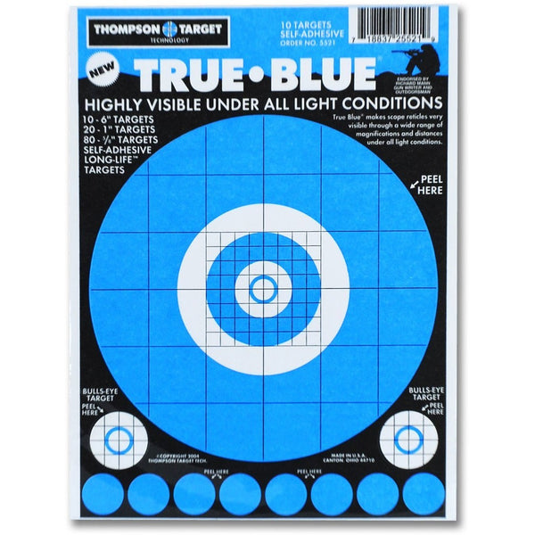 True Blue 6"X9" Adhesive Peel & Stick Targets - 10 Pack (5521) (TMP-TR-022)