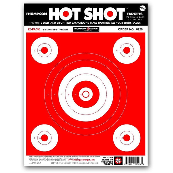 Hot Shot Paper Shooting Targets - 9"X12" - 12 Pack (8926) (TMP-TR-006)